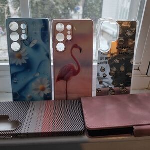Flamingo and Floral Phone Case Set